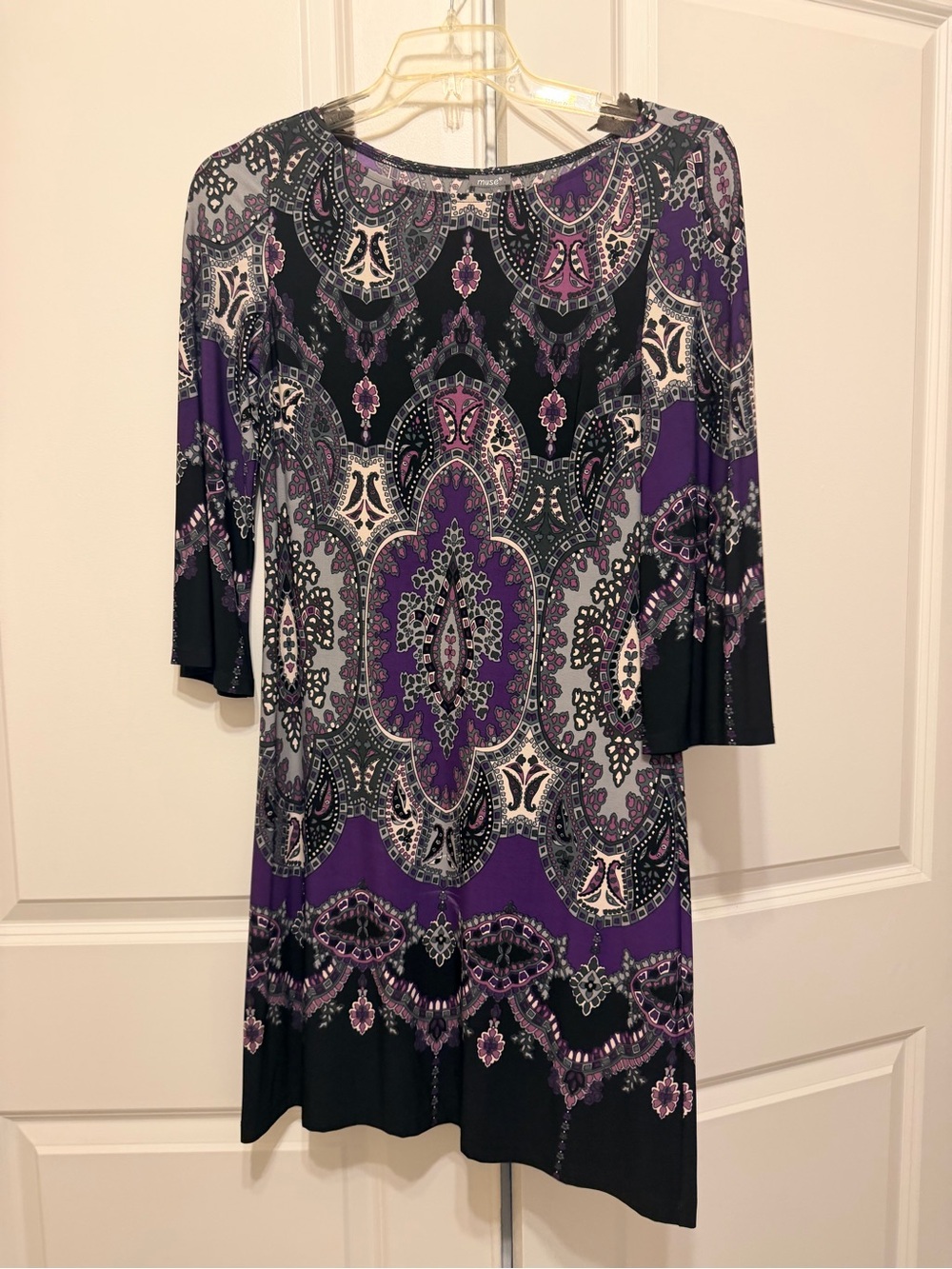 Muse Purple and Black Patterned Tunic